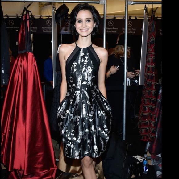 Carmen Marc Volvo abstract floral mini dress sz 4 - Picture 1 of 8